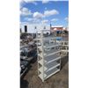 Image 2 : Cream color metal shelf, 7  shelves. 30-1/2" w  x  58-1/2" h  x  11" d