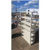 Image 1 : Cream color metal shelf, 7  shelves. 30-1/2" w  x  58-1/2" h  x  11" d