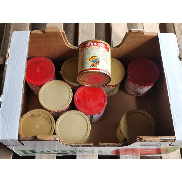 Box of Assorted Peanut Butter Cans, Smooth & Crunchy