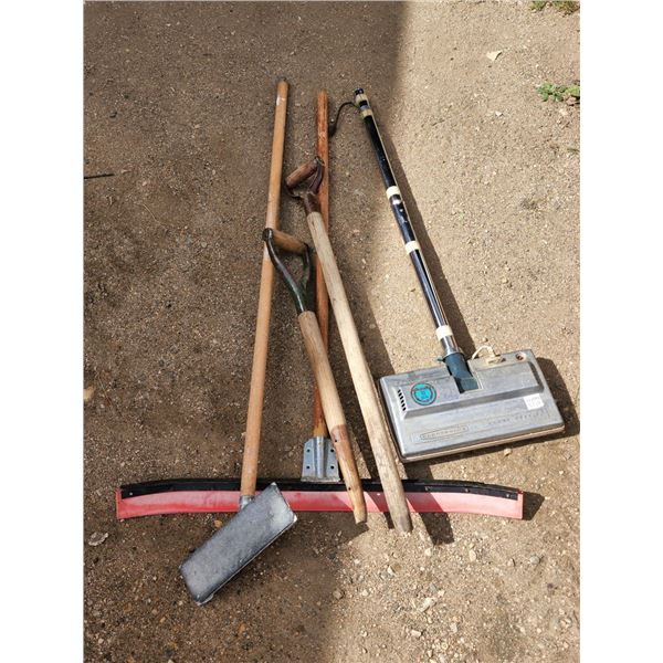 Assorted Handles, Vacuum Handle and Sweeper