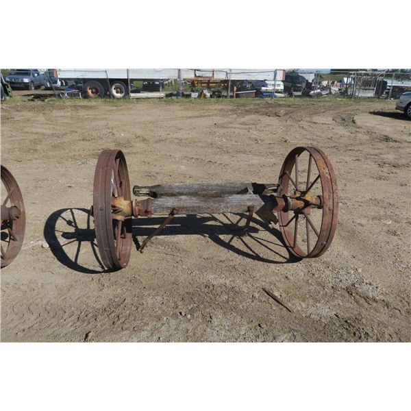 Axle & 2 Wheels - 70" End to End, Wheels 30" Across