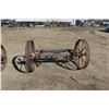 Image 1 : Axle & 2 Wheels - 70" End to End, Wheels 30" Across