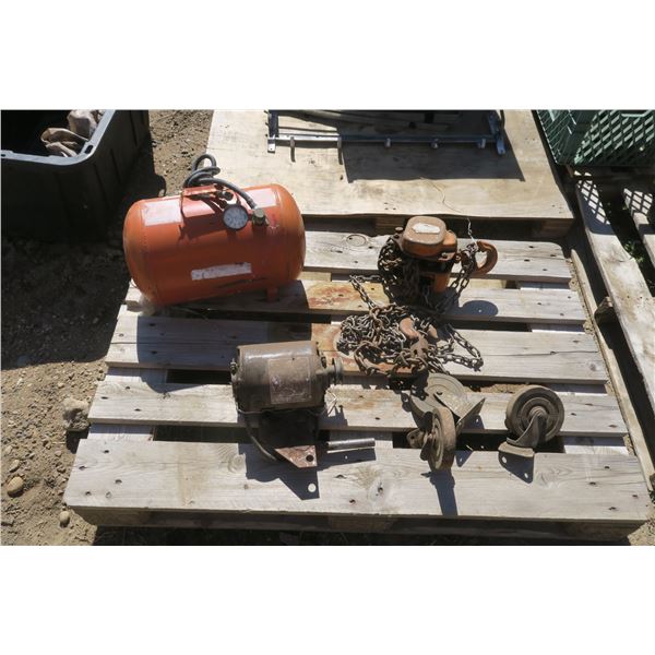 Air Tank, Chain Hoist, Motor, Casters