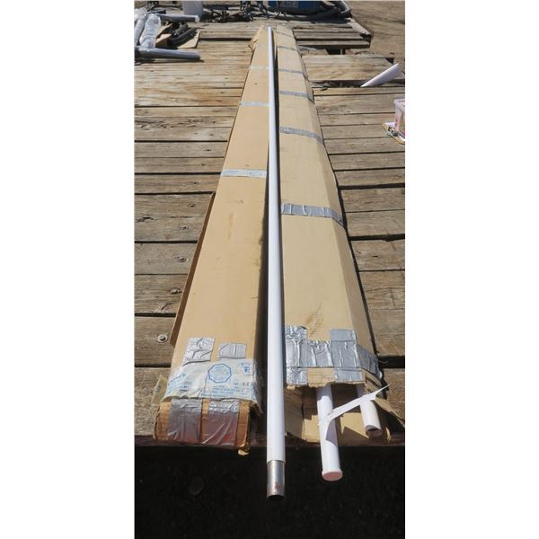 White Covered Metal Poles - 12ft. Long