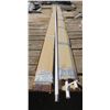 Image 1 : White Covered Metal Poles - 12ft. Long