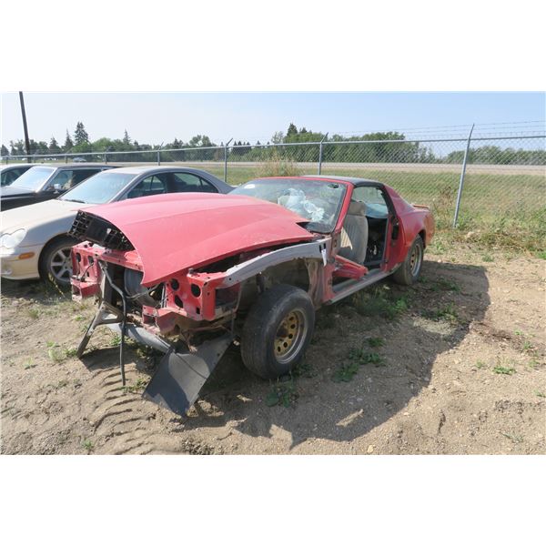 1989 Pontiac Firebird Chassis Red 1G2FS21S9KL203233 (No Keys) Sold As Is