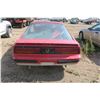 Image 6 : 1989 Pontiac Firebird Chassis Red 1G2FS21S9KL203233 (No Keys) Sold As Is