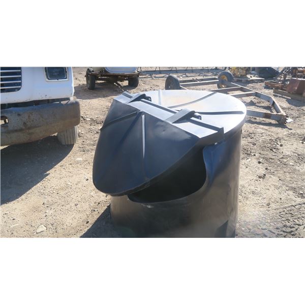 black large garbage bin