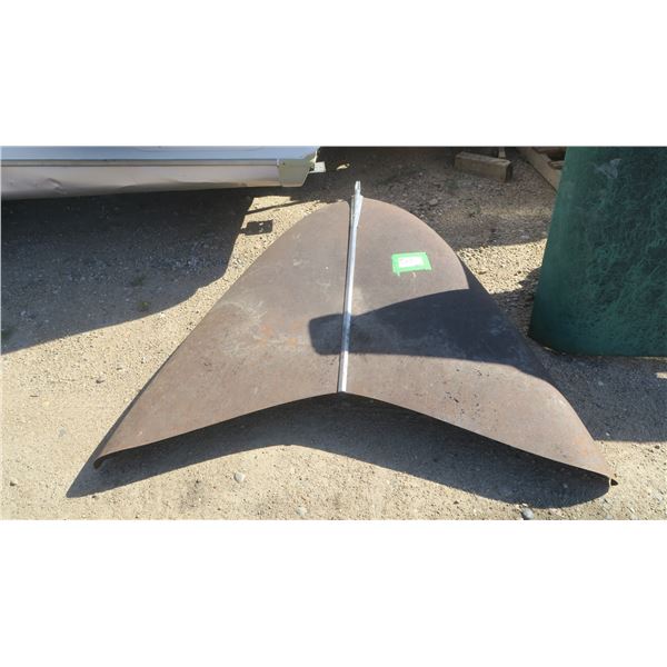 old 40's -50's dodge hood with chrome ram head.