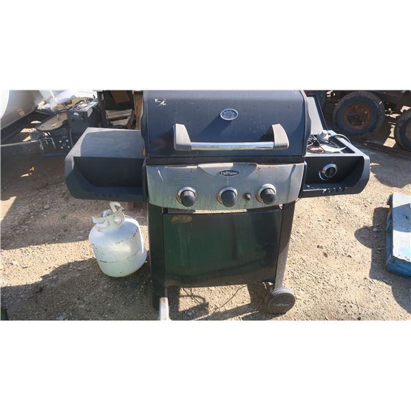Uni-flame BBQ with side burner & tank