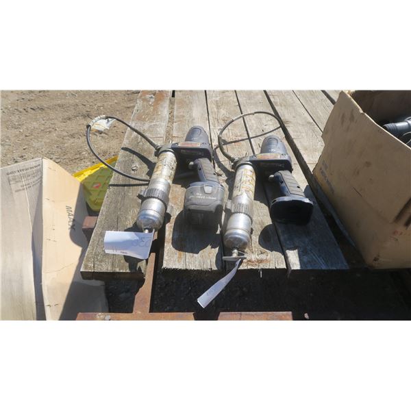2 Lincoln grease guns, battery powered