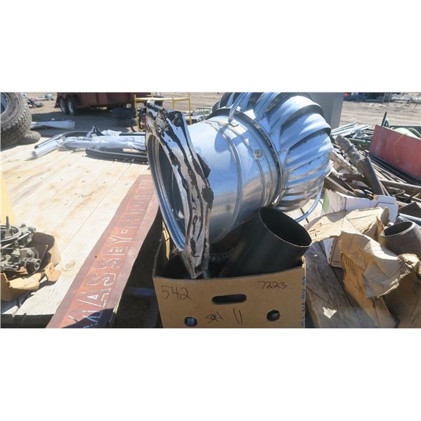Box of Pipes, gas fill handles, roof vent