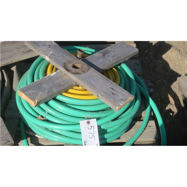 large roll of garden hose