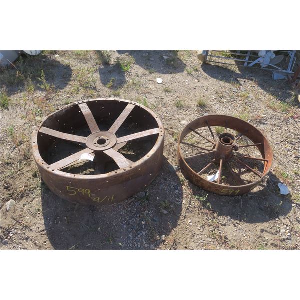 Tractor Wheels (2) - 30" Diameter & 42" Diameter x 12" Width