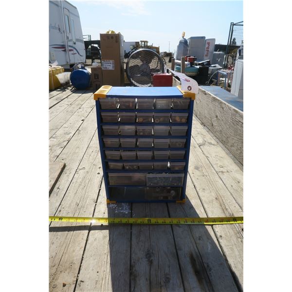 Bolt/Part Organizer, Steel 6x12x17" with Contents