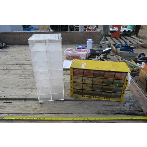 Parts Bin w/ Assorted Brass Fittings