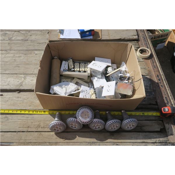 Assorted Bulbs, Receptacles, Switches