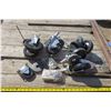 Image 1 : 4 Pairs of Swivel Casters - Rubber