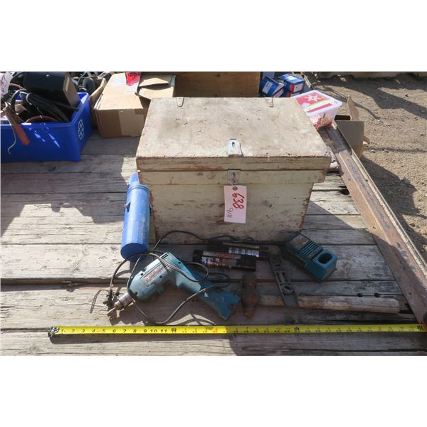 Wood Tool Chest w/ Tools