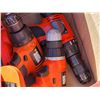 Image 3 : Box of Assorted "Black & Decker" Power Drills, No Batteries