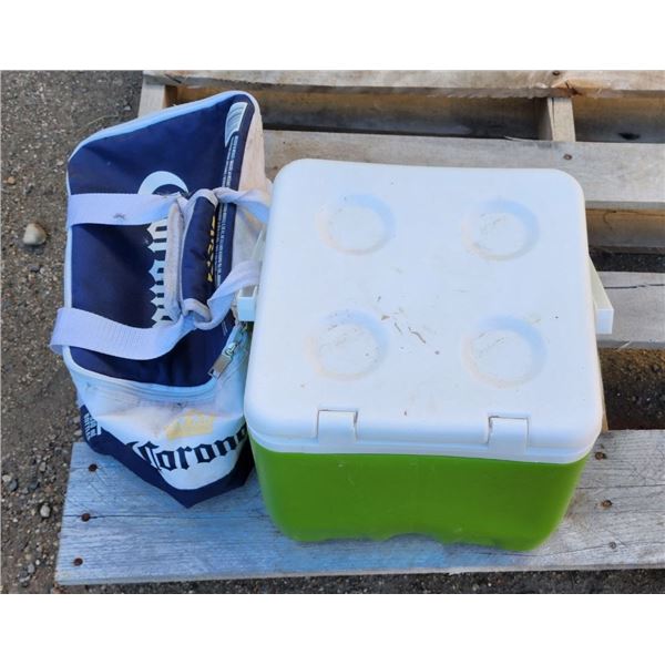 Green Cooler and Corona Cooler Bag