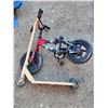 Image 1 : Boys Children's Bike, 14" No Seat, and Metal Spray painted City Scooter