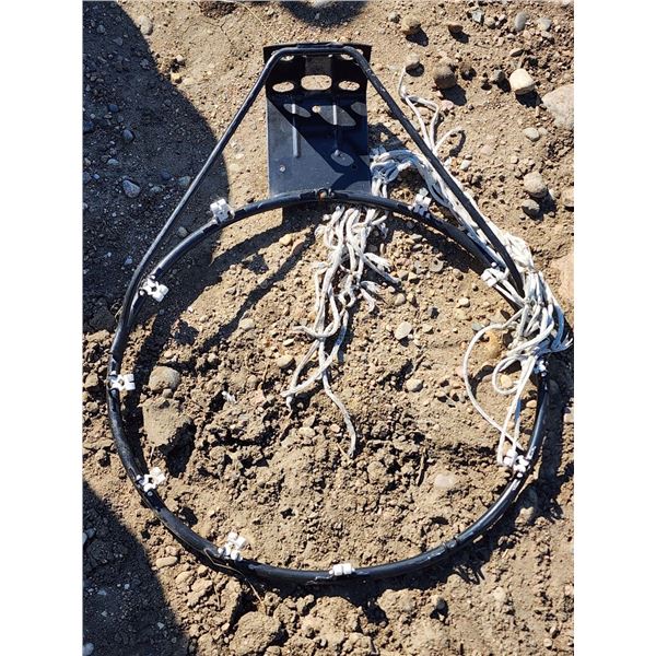 Metal Basket Ball hoop, Torn Net