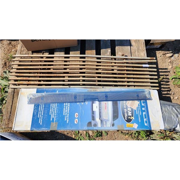 2 Assorted Vehicle Grills, 1 New Chrome Screen Grill