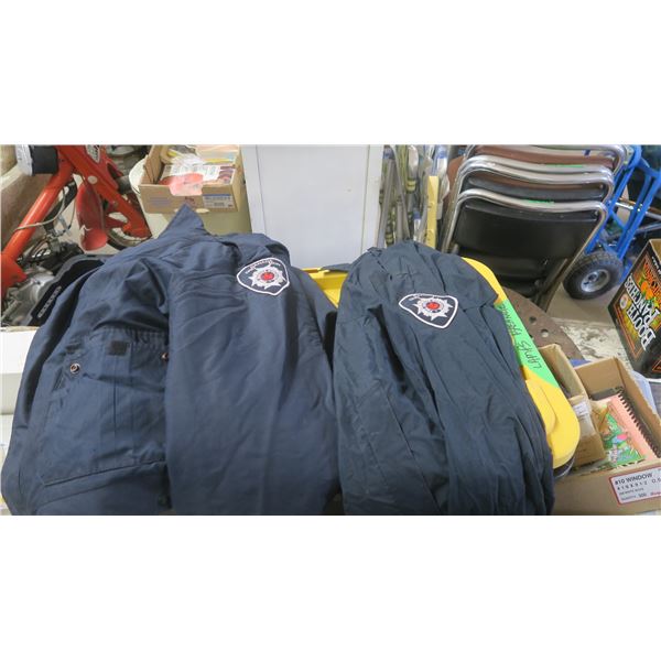 Firefighter blue, light windbreaker, size 48R, 2 in 1 heavy jacket