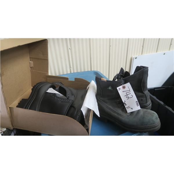 Firefighter Boots with zippers, new in box, size 9.  1 older pair of boots size 9