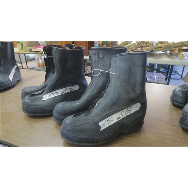 2 sets of military rubber boot covers, size 10