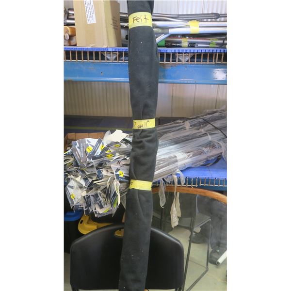 Part roll of black felt 55"wide