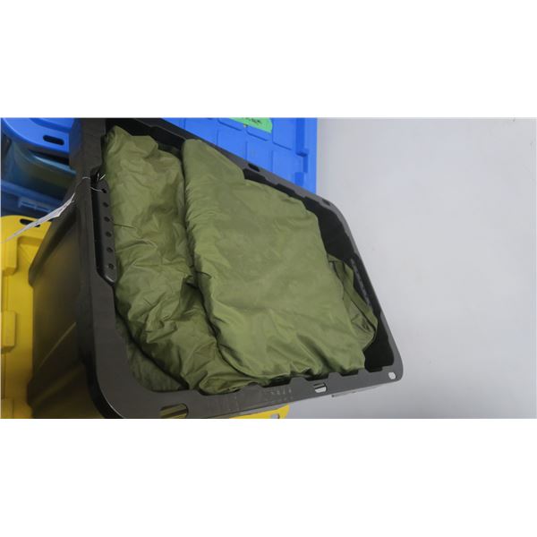 Military tent covers, waterproof - bin not included