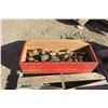 Image 1 : Wood Chest w/ Iron Plumbing Fittings  - 12x32x10"