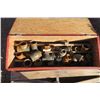 Image 4 : Wood Chest w/ Iron Plumbing Fittings  - 12x32x10"