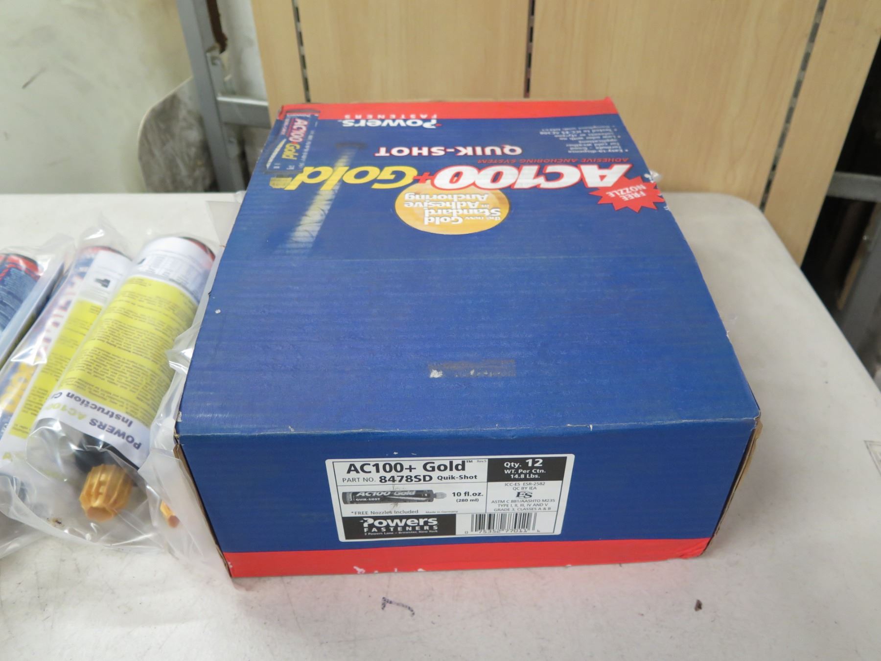 Ac100 Box Multiple Tubes & Box Powers Fasteners AC100 Gold Quik-Shot 8478SD ...