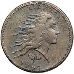 1793 S-7 R6- Wreath Cent with Double Dot over I in L