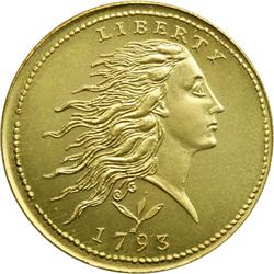 1793 NC-5 Wreath Cent Token in Gold