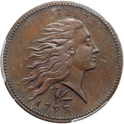 1793 S-11a R4+ Wreath Cent with Vine & Bars Edge. P