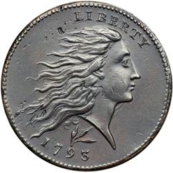 1793 S-11c R3- Wreath Cent with Lettered Edge and Si