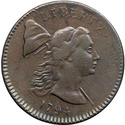 1794 S-18a R6+ Head of 1793 with Edge of 1793. VF25