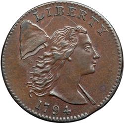 1794 S-21 R3 PCGS graded MS62 Brown.