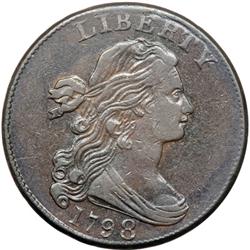 1798 S-165 R4 Style II Hair with Large 8 VF25+.