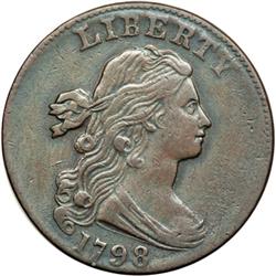 1798 S-169 R3 Style II Hair with Small 8 VF25.