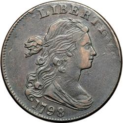 1798 S-172 R2+ Style II Hair with Small 8 VF35+.