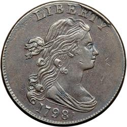 1798 S-173 R3- Style II Hair with Small 8 VF30.