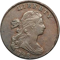 1798 S-176 R4 Style II Hair with Small 8 VF30.
