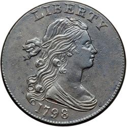 1798 S-182 R4 Style II Hair with Small 8 AU50.