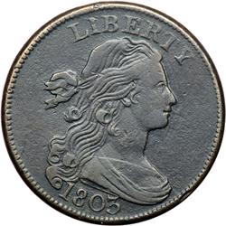 1803 S-264 R4+ Large Date with Small Fraction VF20.