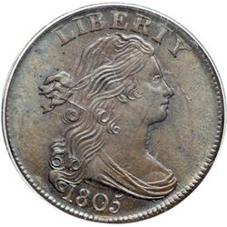 1805 S-269 R1 Pointed 1 PCGS graded MS66 Brown.